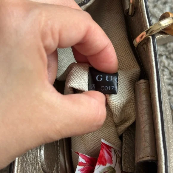 Gucci Metallic Bamboo-Handle Crossbody Bag